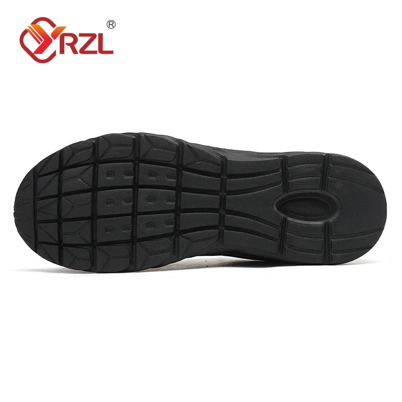 Scarpe da Corsa Uomo Impermeabili in Pelle Sneakers Sportive da Esterno Leggere per Passeggiata e Running