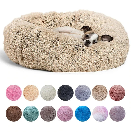 Letto Per Cani Grande Rotondo In Peluche Caldo Invernale Per Casa Taglia Media Cuccia Per Cani Che Dorme Rimovibile