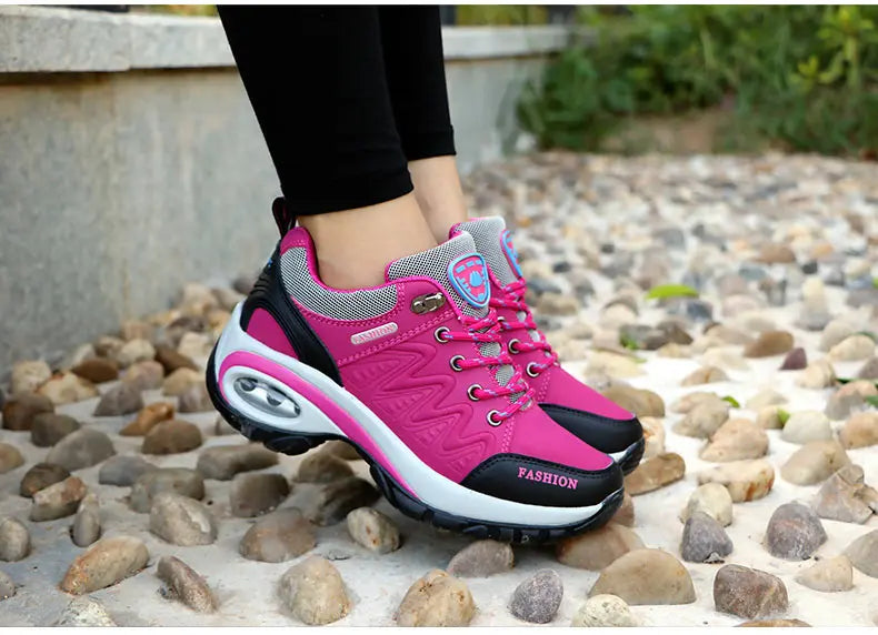 Scarpe Sportive Da Donna Con Plateau All'Aperto Escursionismo Moda Scarpe Casual Antiscivolo Da Corsa Basse Calzature