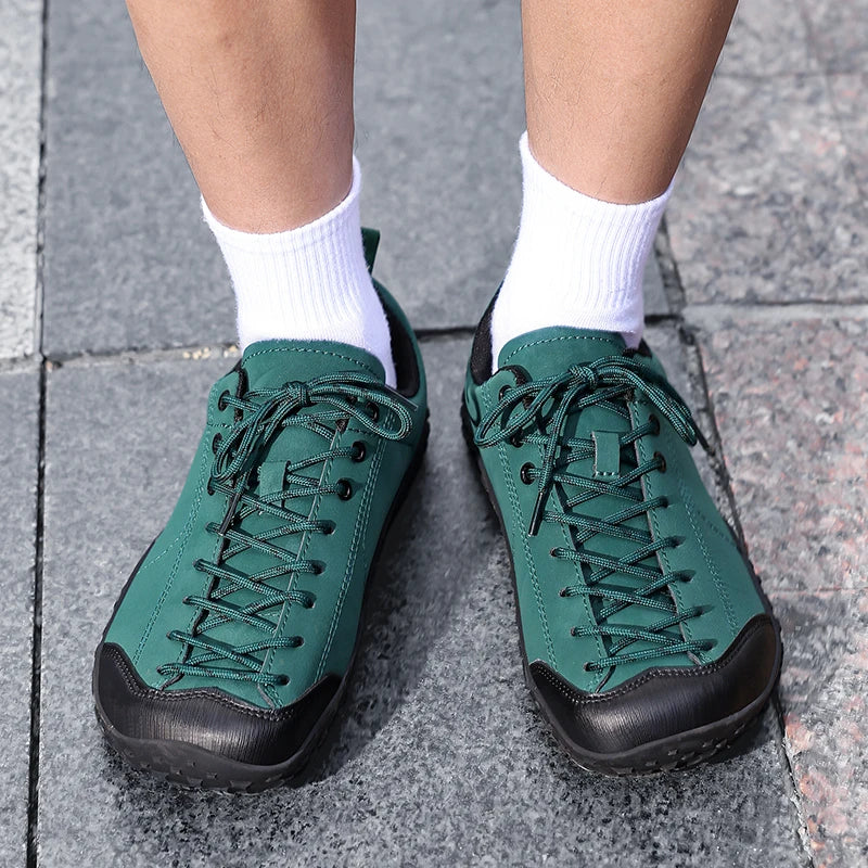 Coppia Scarpe Da Trekking Slip On Uomo All Aperto Punta Larga Per Alpinismo E Passeggio Confortevoli