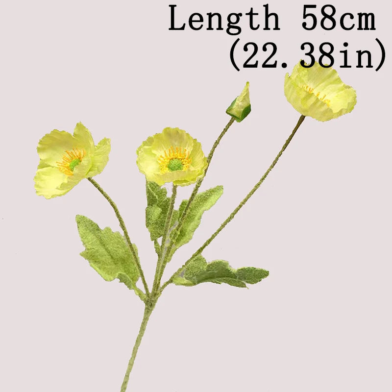 Bouquet Di Fiori Artificiali A 4 Teste Di Papavero In Seta Per Nozze E Feste Decorazione Domestica Elegante