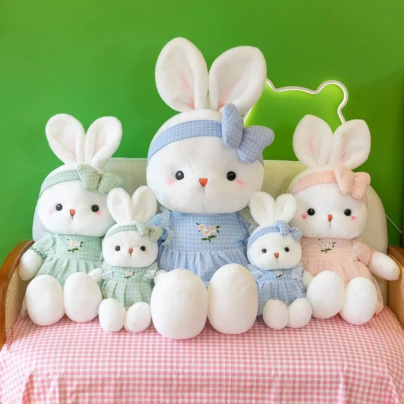 Coniglio Peluche Simpatico Con Fiore Gonna Giocattolo Morbido Bambola Pasquale Regali Di Natale Bambini Ragazze