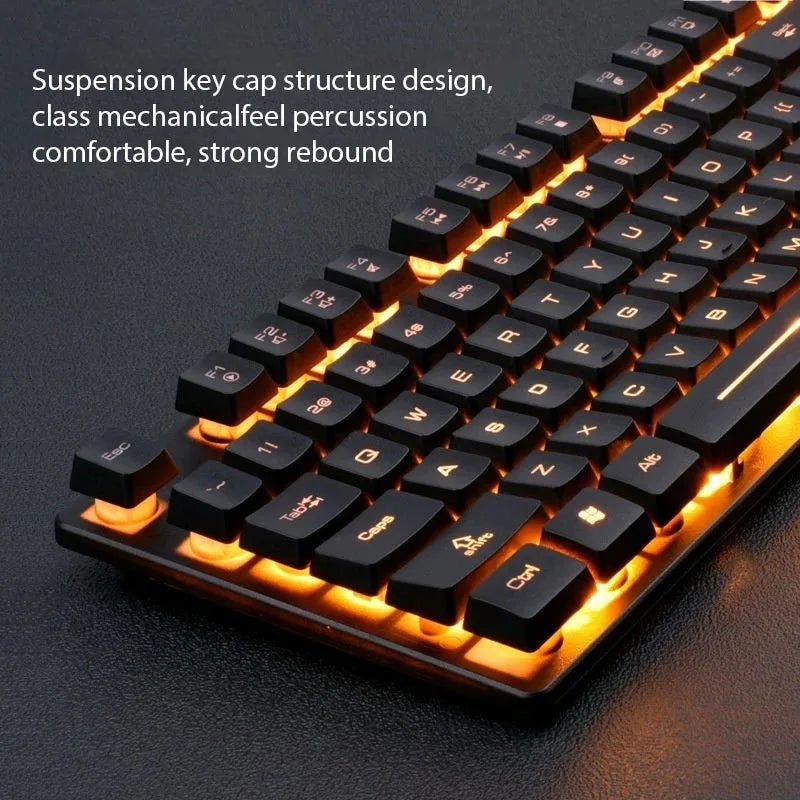 Set Tastiera E Mouse KM320 Retroilluminata Luminosa Da Gaming Impermeabile Bluetooth Per PC Laptop