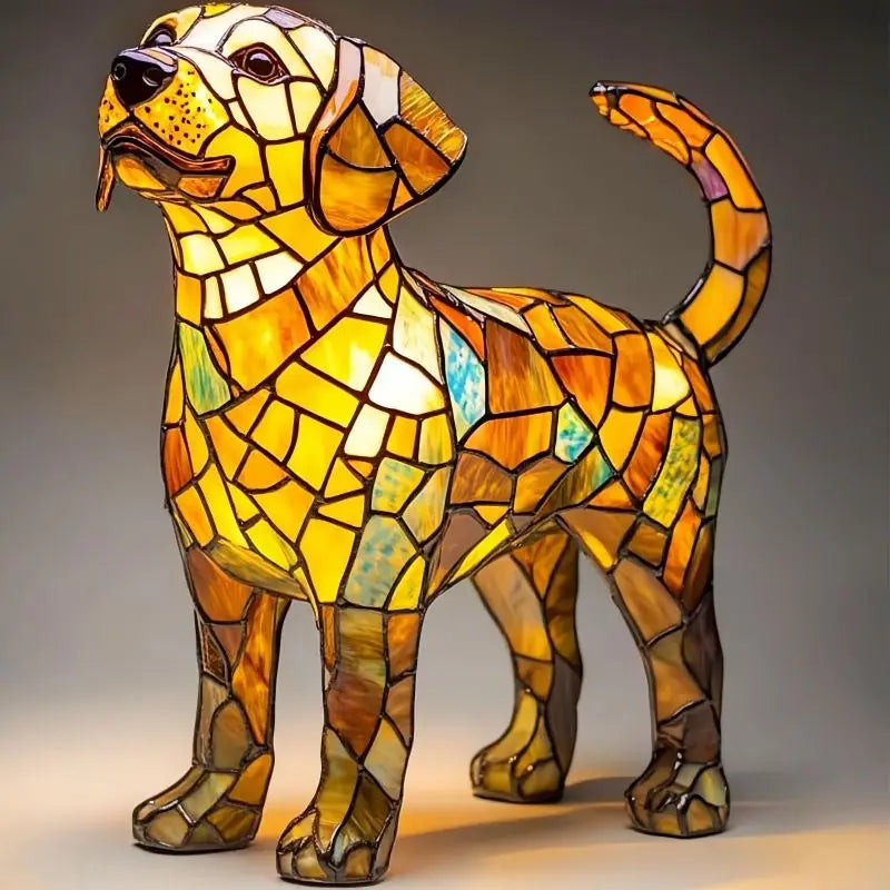 Divertimento Unico Artistico Carino A Forma Di Cane Ornamento Decorativo Luce Notturna Moderna Illuminazione Atmosferica