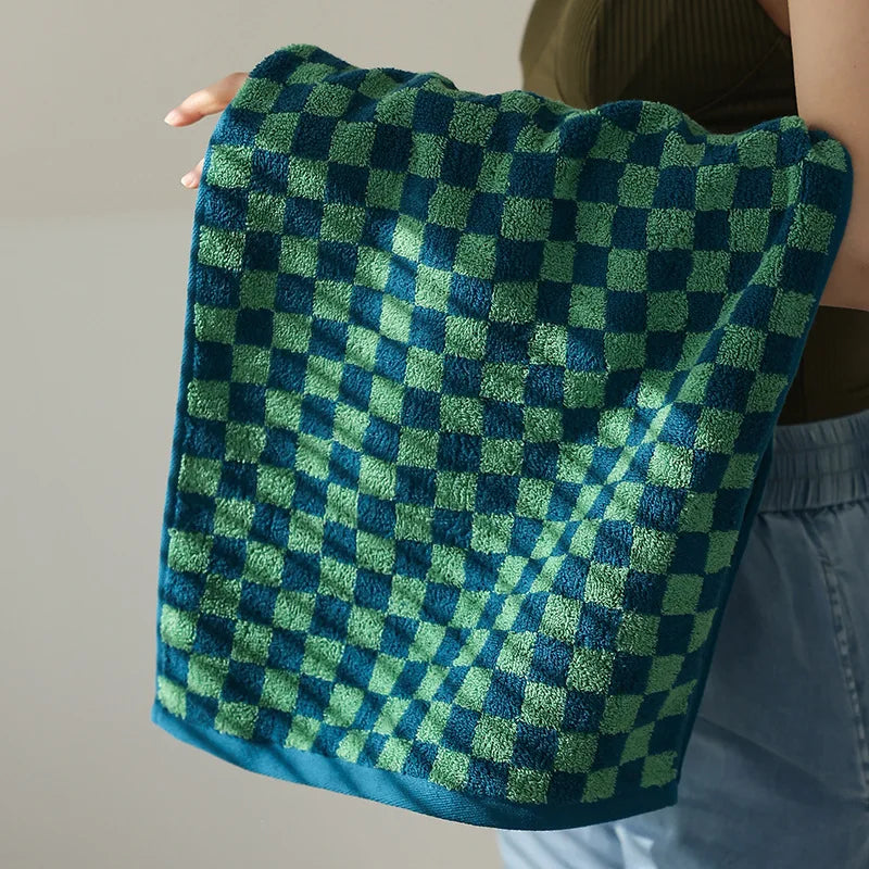 Asciugamano In Cotone A Righe Retrò 70x140 Cm Morbido E Assorbente Per Casa Palestra Cucina