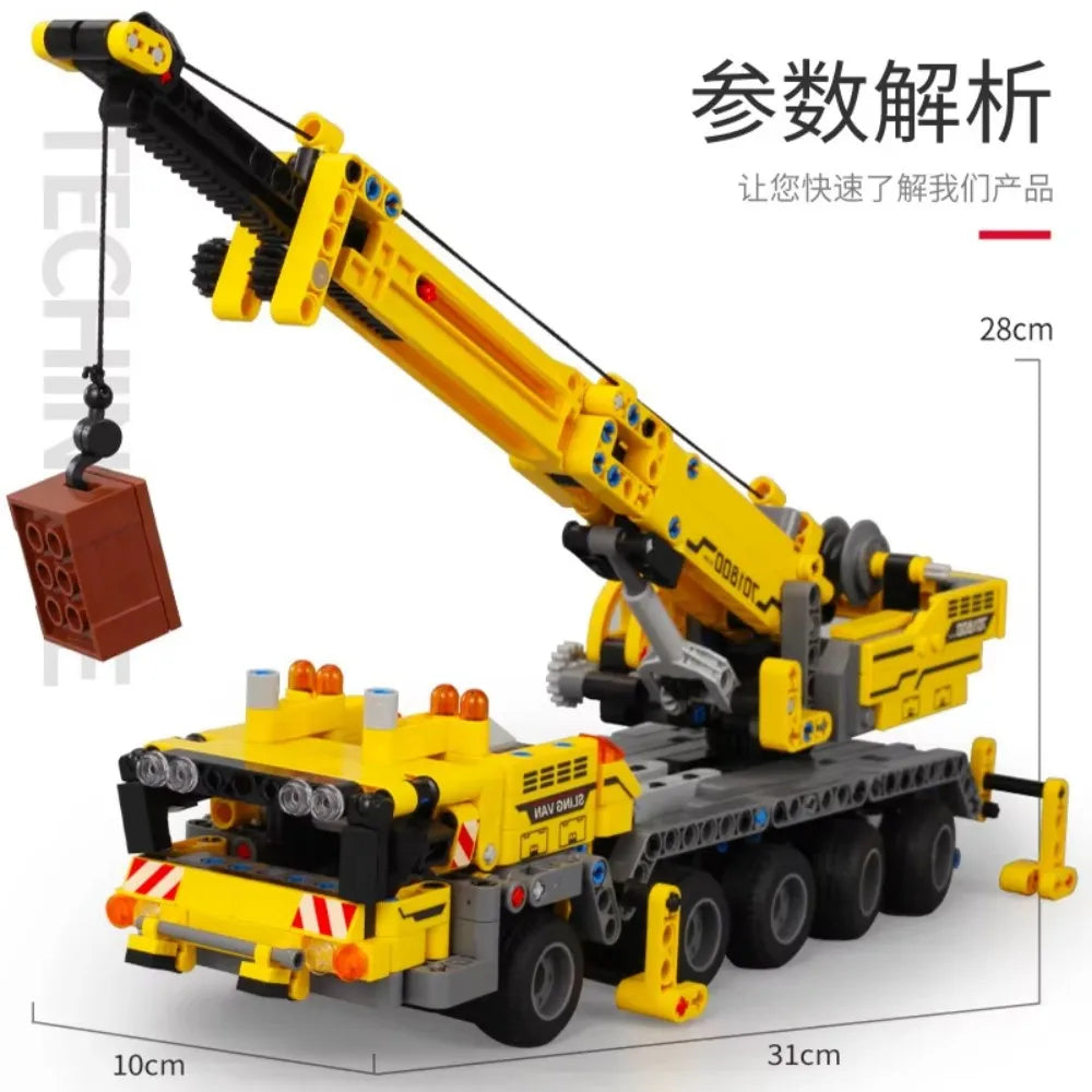 Set Costruzioni Multi Veicoli Caricabatteria Gru Camion Fai Da Te Blocchi Ingegneria Giocattolo Per Bambini