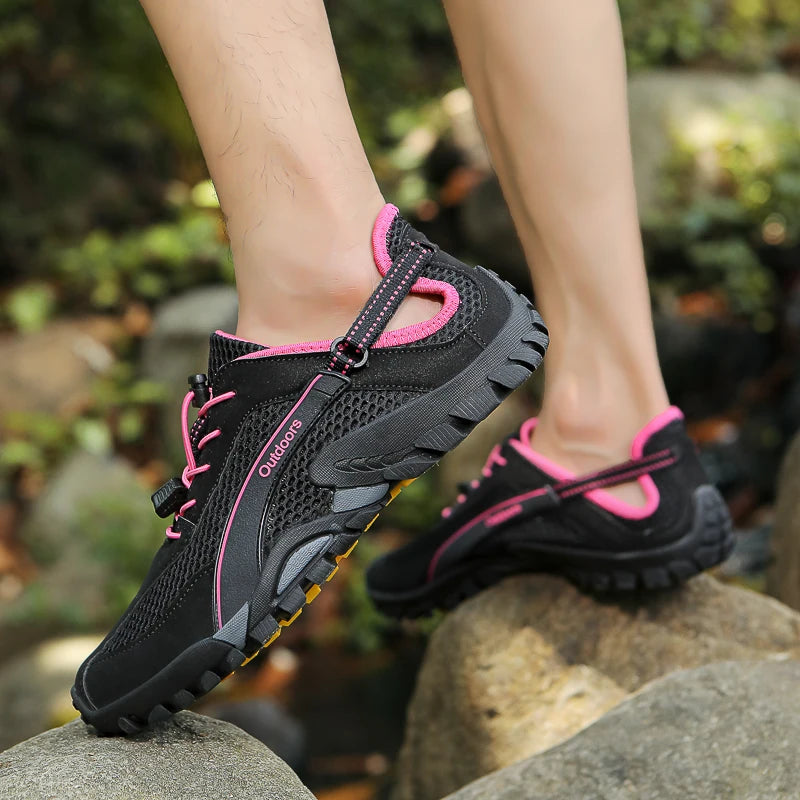 Scarpe Da Acqua Alte Uomo Ad Asciugatura Rapida Traspiranti In Mesh Antiscivolo Per Trekking E Arrampicata Slip On