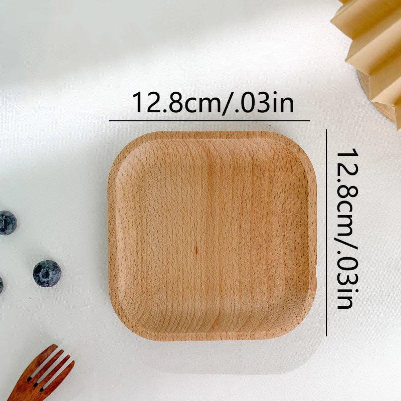 Vassoio Per Gambo Di Grano Rotondo Dessert Piatto Legno Massello Resistente Al Calore In Stile Giapponese Per Tè E Caffè