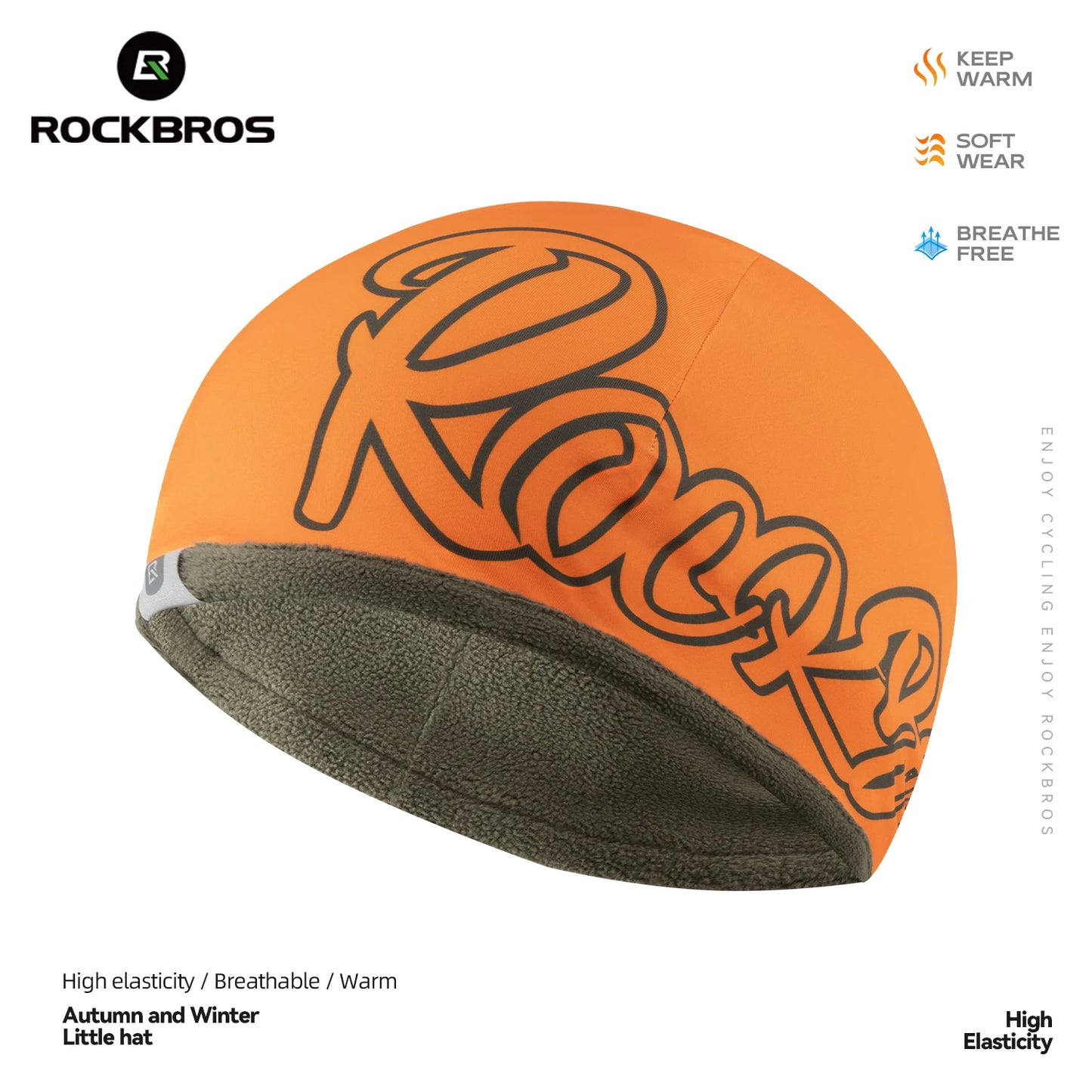 Rockbros Cappello Caldo Reversibile Pile Polare Alta Elasticità Ciclismo Sci Escursionismo Copertura Unisex