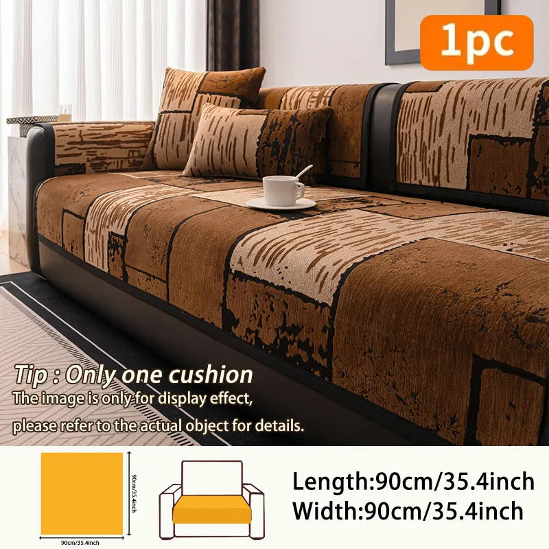1 cuscino per divano in stile retrò con un lusso leggero e un tocco di fascia alta, adatto a tutte le stagioni, fodera per divano antiscivolo