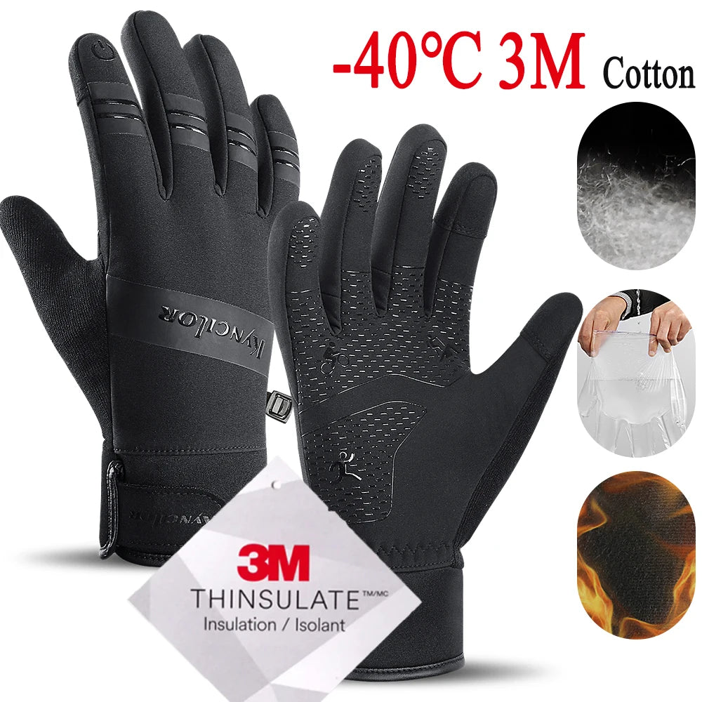 Guanti Invernali Da Ciclismo Esterno Impermeabili Antivento Con Touch Screen Per Moto Sci Equitazione Universali 3M