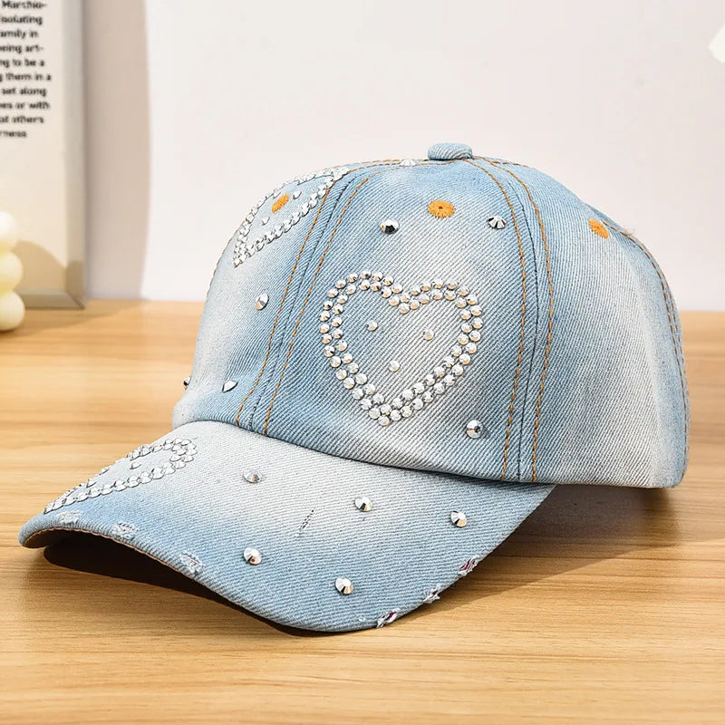Cappellino Da Baseball Con Diamanti Y2K Motivo Stelle Regolabile Chiusura Posteriore Unisex Design Casual Moda Quotidiana