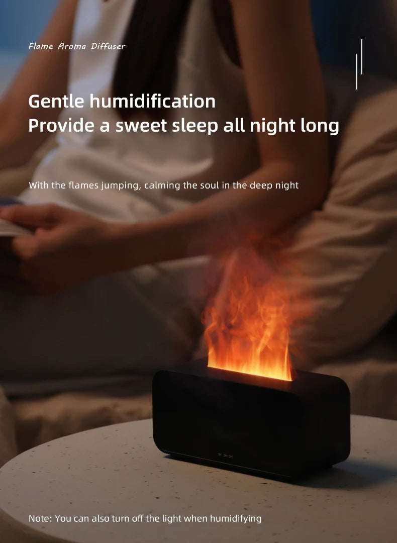 Nuovo Mini Diffusore di Aroma Umidificatore Ad Ultrasuoni Freddo Mist Maker Fogger LED Olio Essenziale Fiamma Lampada Difusore