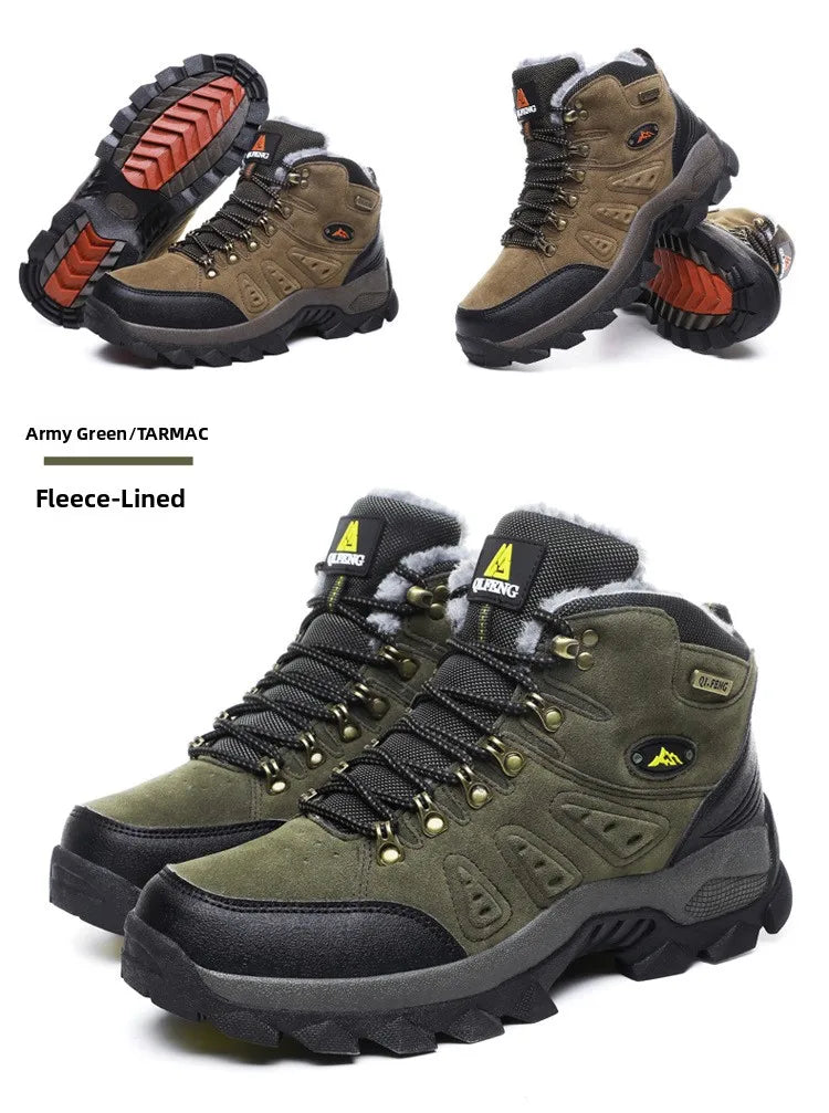 Scarpe Da Arrampicata Invernali All'aperto Da Trekking Antiscivolo Con Suola Spessa Uomo Calde