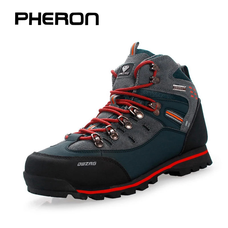 Scarpe Nuove Da Trekking Uomo Impermeabili In Pelle Stivali Invernali Alti Per Esterno Escursionismo Arrampicata E Pesca