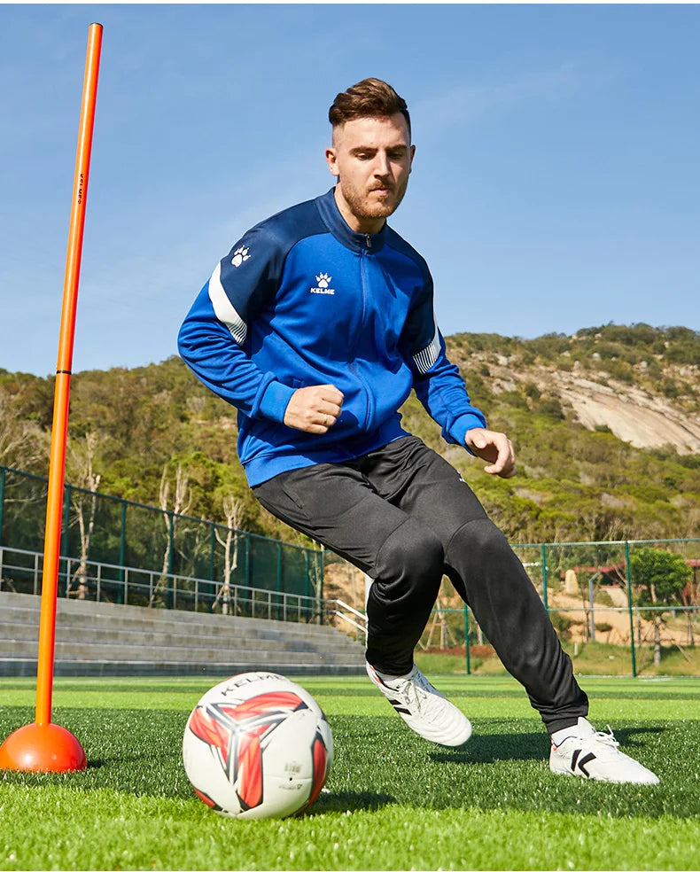 Kelme Giacca Allenamento Uomo Lavorata A Maglia Giocatore China League One Traspirante Con Cerniera Top Da Corsa