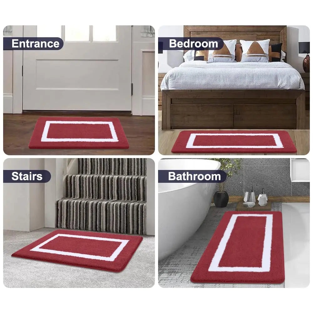 Olanly Tappeti da Bagno Grandi Antiscivolo Lavabili in Lavatrice Peluche Assorbenti Decorazione Pavimento