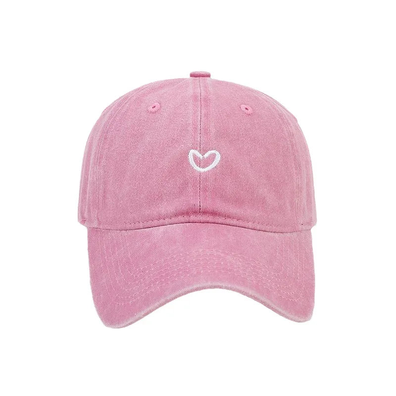 Cappello Da Baseball In Cotone Lavato Unisex Ricamato Con Amore Retro Protezione Solare Per Donna E Uomo