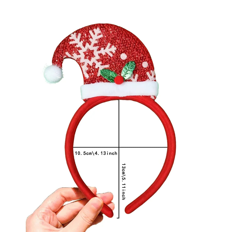 Confezione Fasce Natalizie Set Da 1 A 15 Pupazzo Di Neve Corna Di Renna E Babbo Natale Per Capodanno Photo Booth Capelli