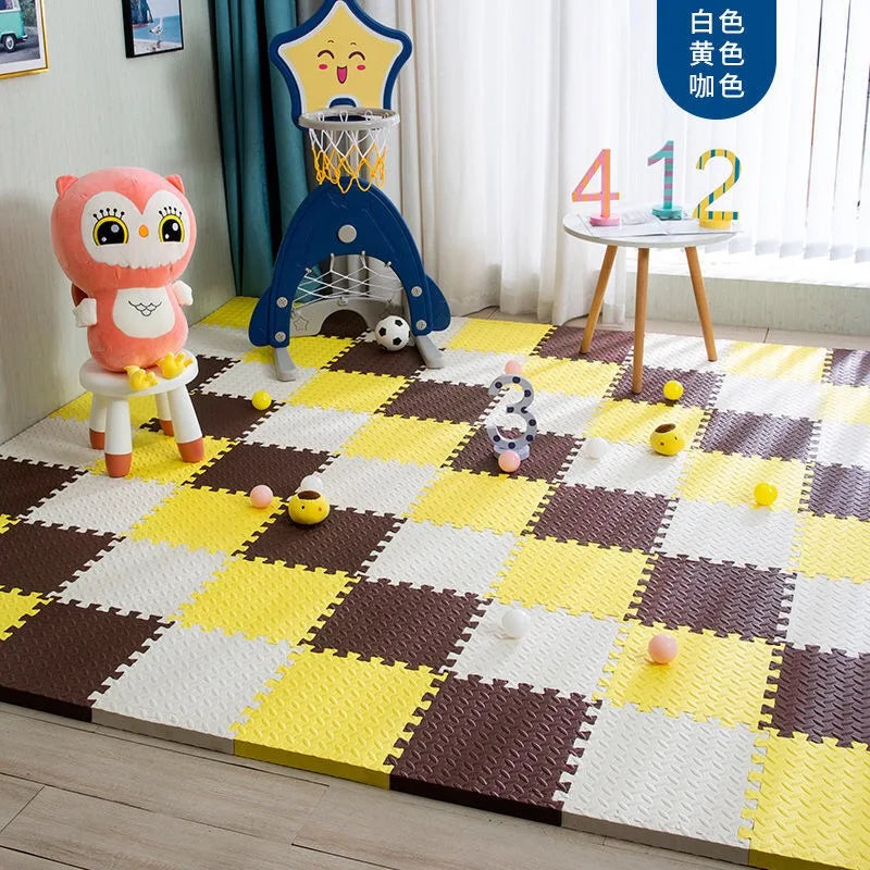 12 pezzi di schiuma tappetino da gioco per bambini tappetino puzzle bambini incastro esercizi piastrelle tappeti piastrelle giocattolo tappeto morbido 30 * 30 * 1 cm