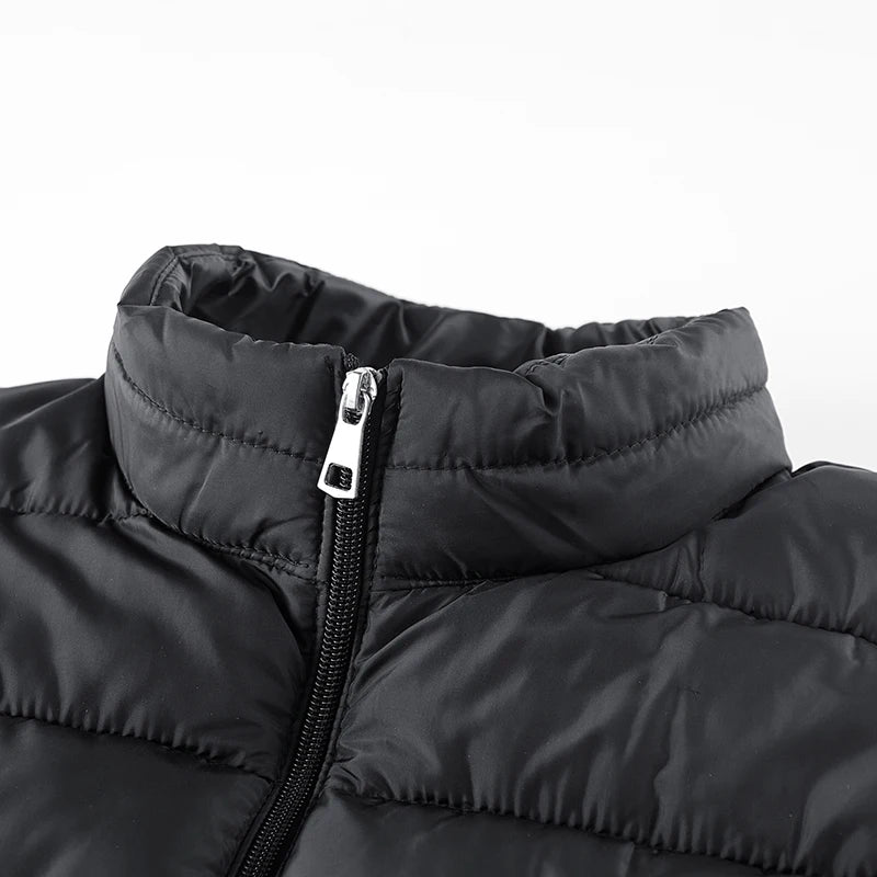 Gilet Invernale Da Uomo Antivento Senza Maniche Con Cerniera Colletto Mandarino Abbigliamento Outdoor Casual