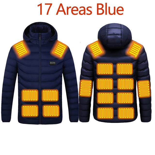 11 aree di riscaldamento giacca riscaldata uomo donna inverno Outdoor campeggio abbigliamento sportivo cappotto riscaldato cappotto termico in grafene giacca riscaldante USB