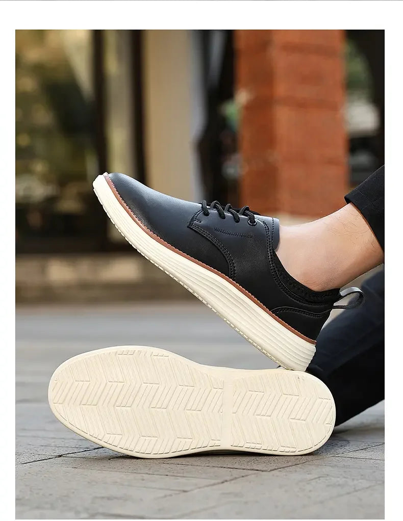 Scarpe Uomo Sportive Casual Alla Moda In Pelle Traspiranti e Comode Marrone Scarpe da Golf e Formali