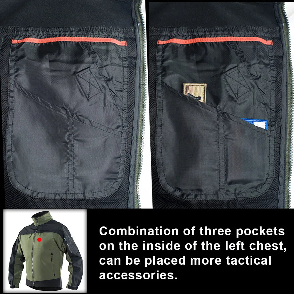 Giacca Tattica In Pile Mimetico Militare Da Uomo Softshell Impermeabile Per Safari Dell Esercito Invernale