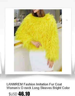 Lanmrem 2025 Gilet Pelliccia Sintetica Donna Imitazione Shearling Chic Autunno Inverno Abbigliamento 2DB4916