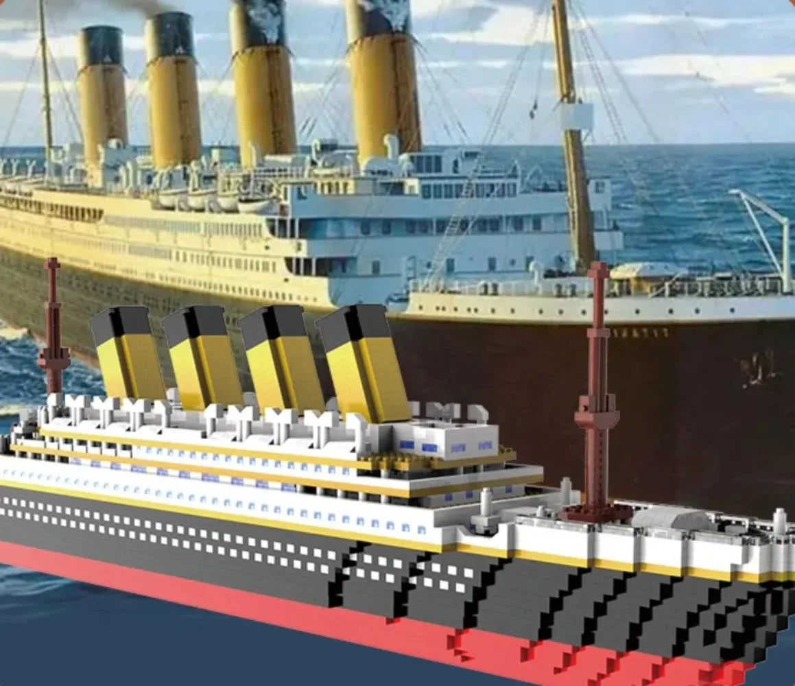 Oltre 4000 Pezzi Titanic Modello Nave Da Crociera Blocchi Costruzione MOC Barche Giocattoli Da Costruzione Regalo