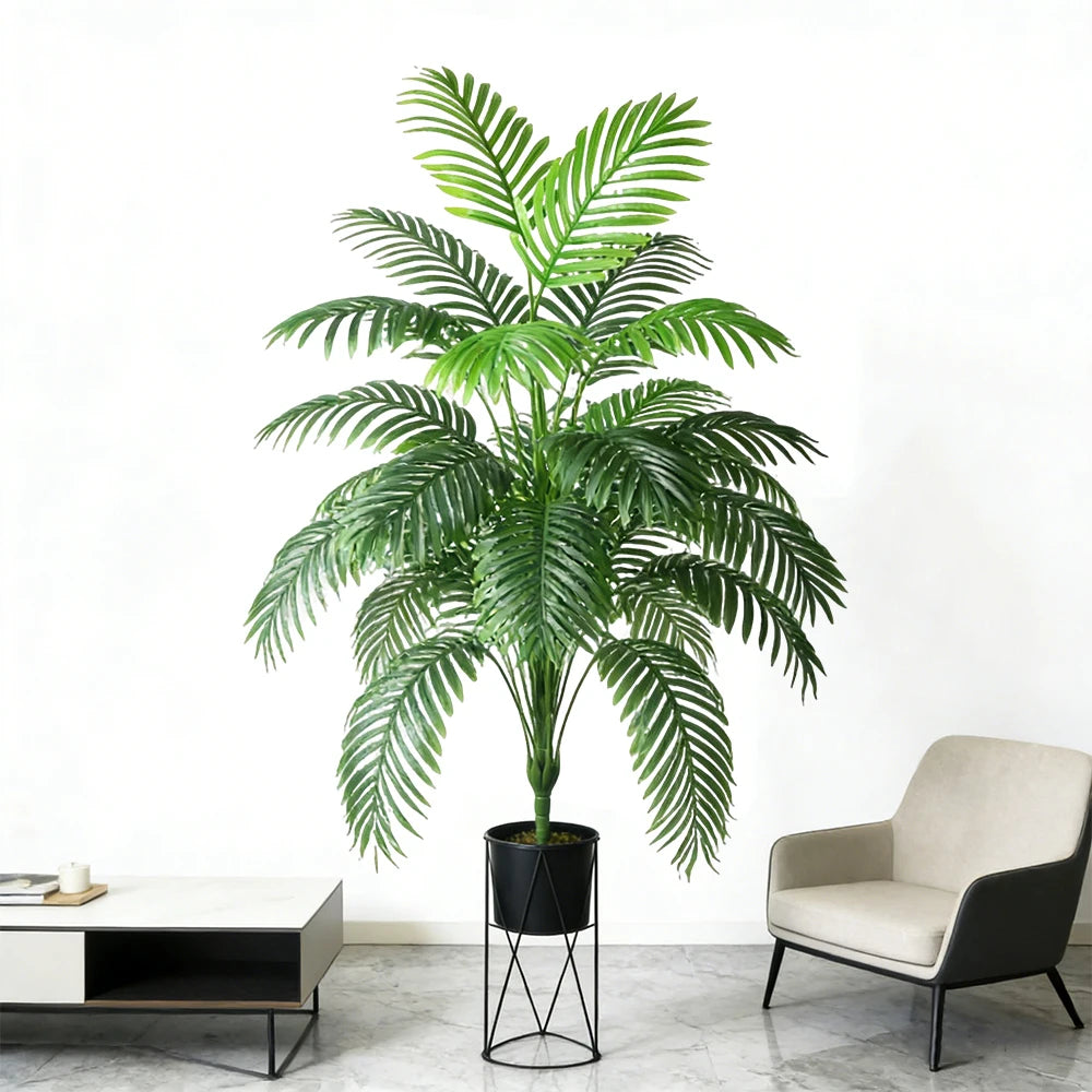 Palma Tropicale Artificiale Grande 90-120 cm Con Foglie Monstera In Plastica Per Decorazioni Casa Giardino Matrimonio