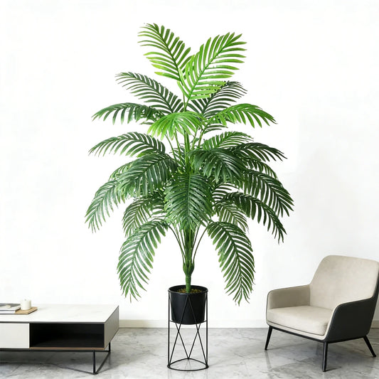 Palma Tropicale Artificiale Grande 90-120 cm Con Foglie Monstera In Plastica Per Decorazioni Casa Giardino Matrimonio