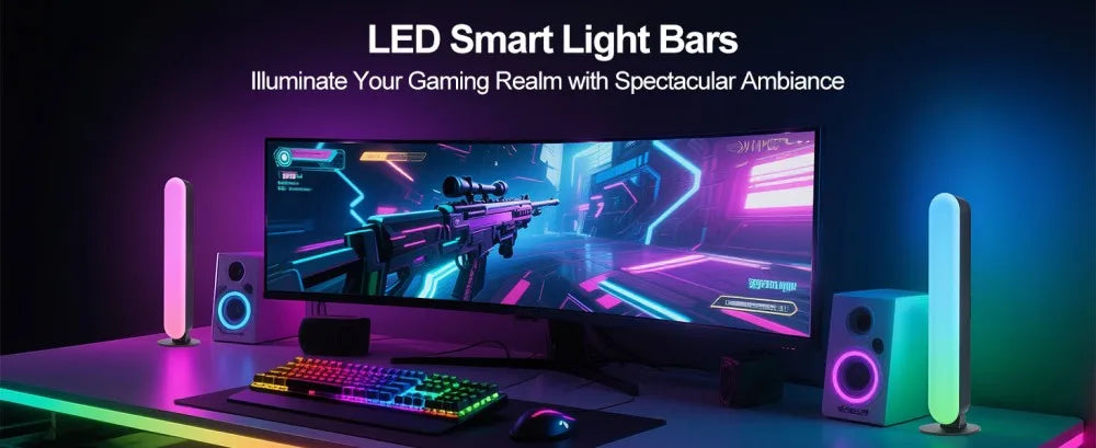 Barra Luminosa LED OpenRGB Per TV Con 16 Milioni Di Colori Controllo Remoto App Timer Modulare Da 1 A 3 Barre