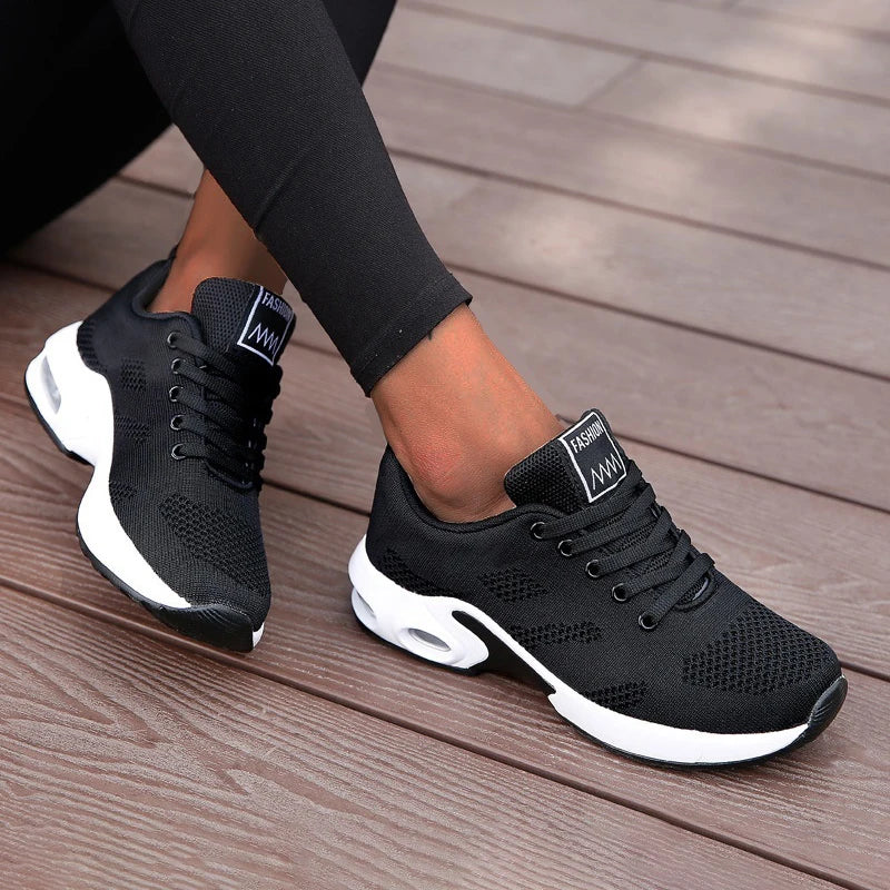 Scarpe da Ginnastica con Plateau da Donna Traspiranti in Mesh Per Corsa Tennis Estive Robuste 2024