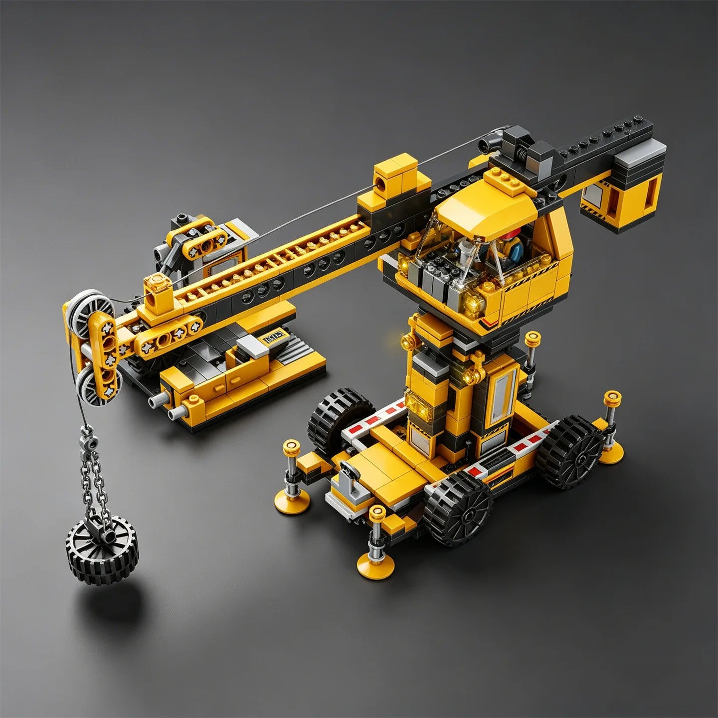 Crane City Serie Ingegneristica Blocchi Da Costruzione Escavatore Gru A Torre Camion Pompa Per Calcestruzzo Giocattolo