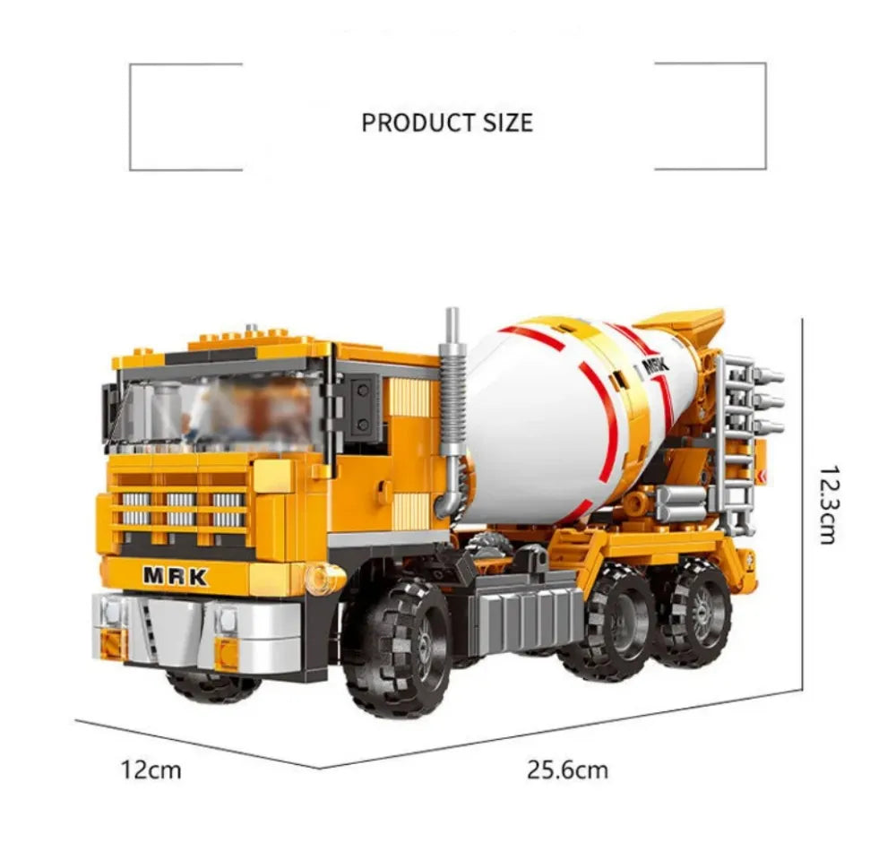 Set Costruzioni Multi Veicoli Caricabatteria Gru Camion Fai Da Te Blocchi Ingegneria Giocattolo Per Bambini