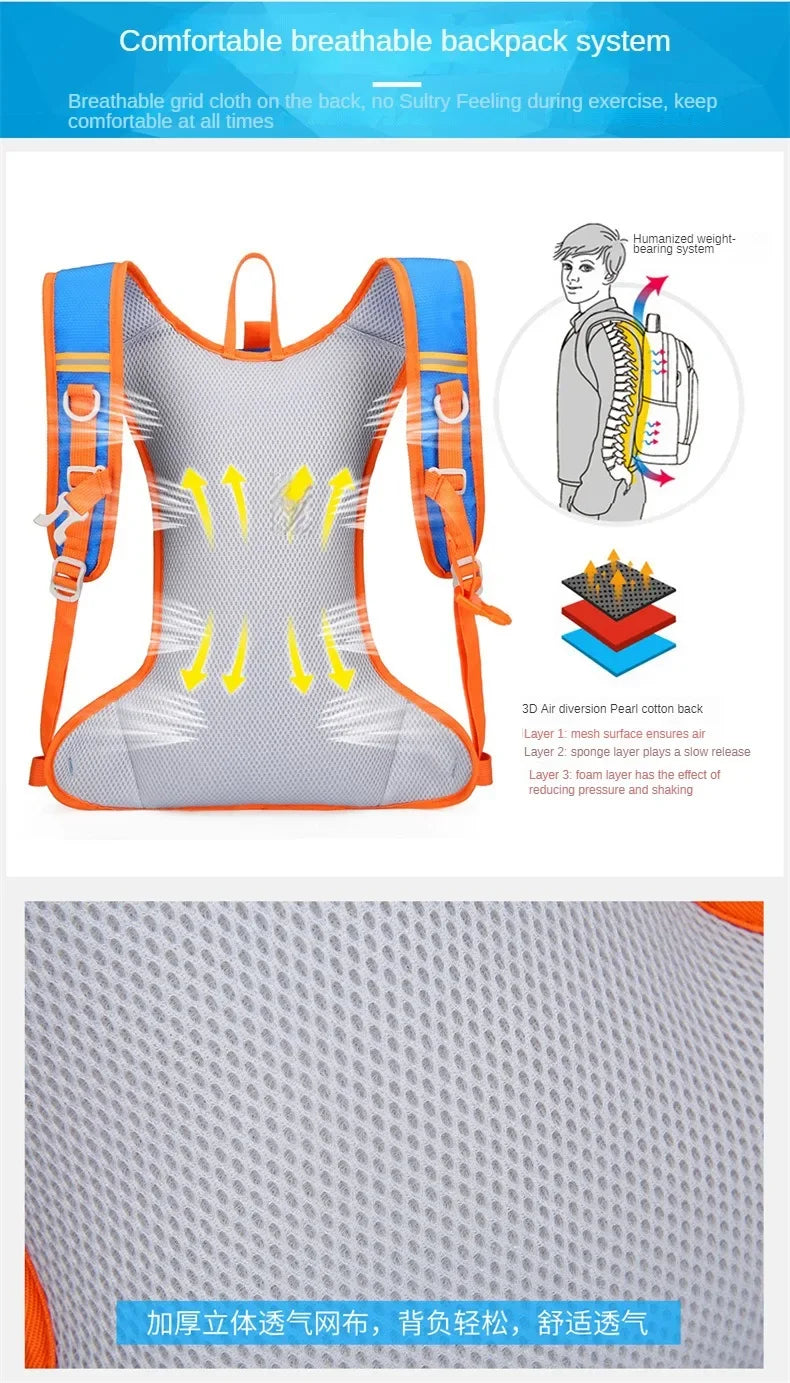 Zaino Da Ciclismo Impermeabile 12L Per Bici Da Strada MTB Idratazione Per Escursionismo All Aperto