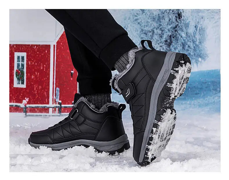 Stivali Invernali Da Uomo In Pelle PU Impermeabili Scarpe Casual Calde Alta Qualità Stivaletti Sneakers