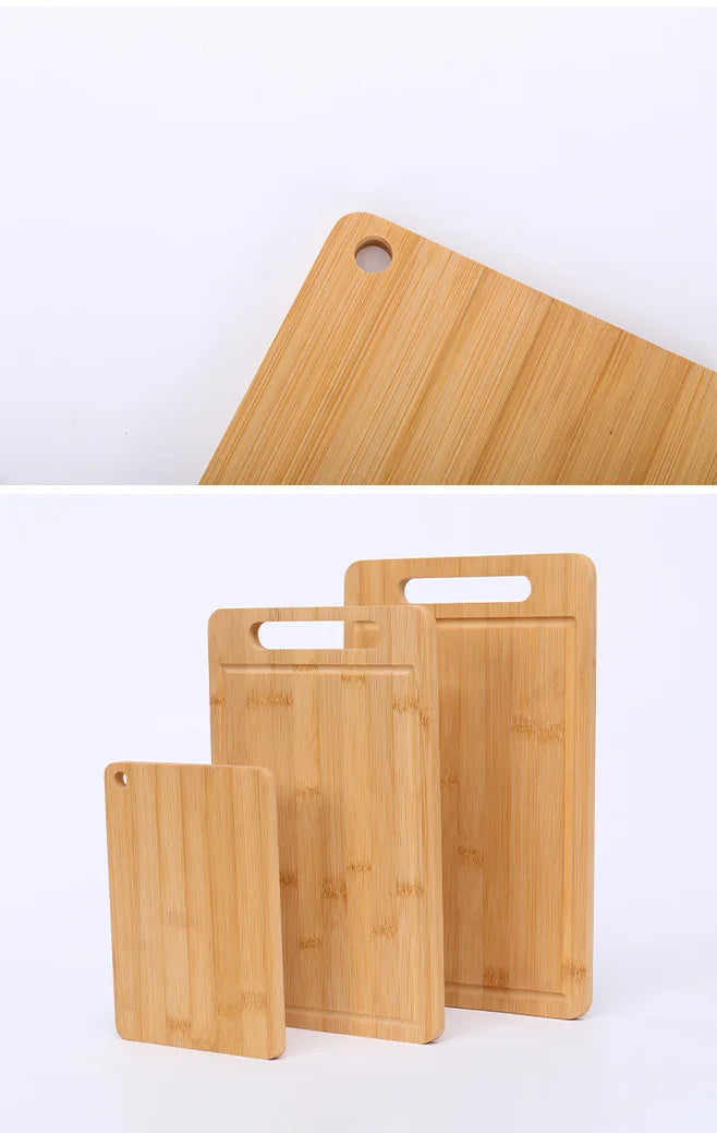 Tagliere In Bambù Bifacciale Da Cucina Anti Muffa Naturale Moso Con Supporto Verticale