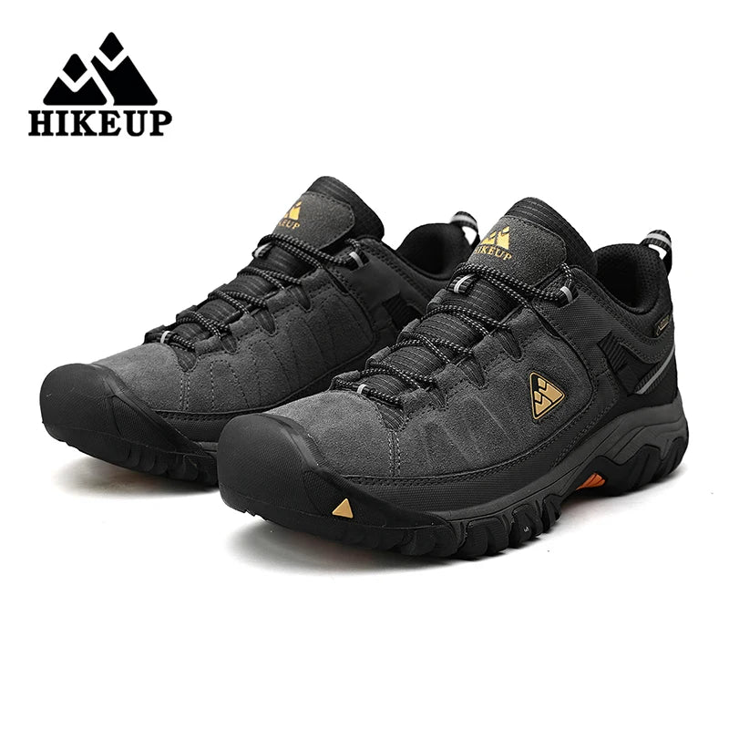 HikeUp Scarpe Da Trekking Per Uomini In Pelle Durevoli Alta Qualita Scarpe Da Arrampicata All Aperto Con Suola In Gomma