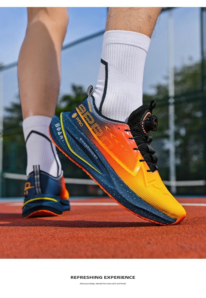 Scarpe Da Corsa Fluorescenti Carbon Marathon Uomo Traspiranti Leggere Scarpe Da Ginnastica Comode Da Donna