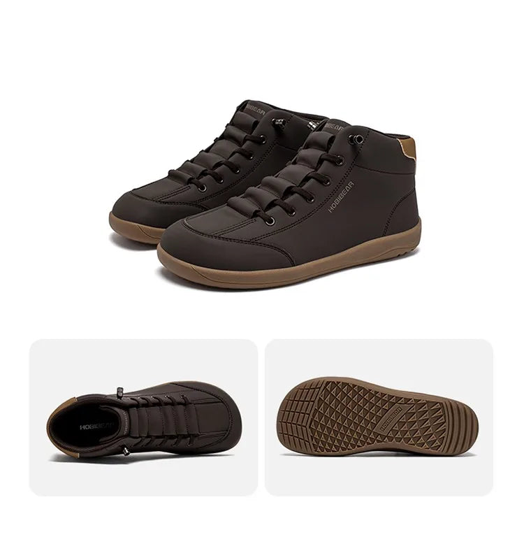 HOBIBEAR Scarpe Mid Top Da Donna Con Punta Larga In Pelle Artificiale Antiscivolo Per Esterno