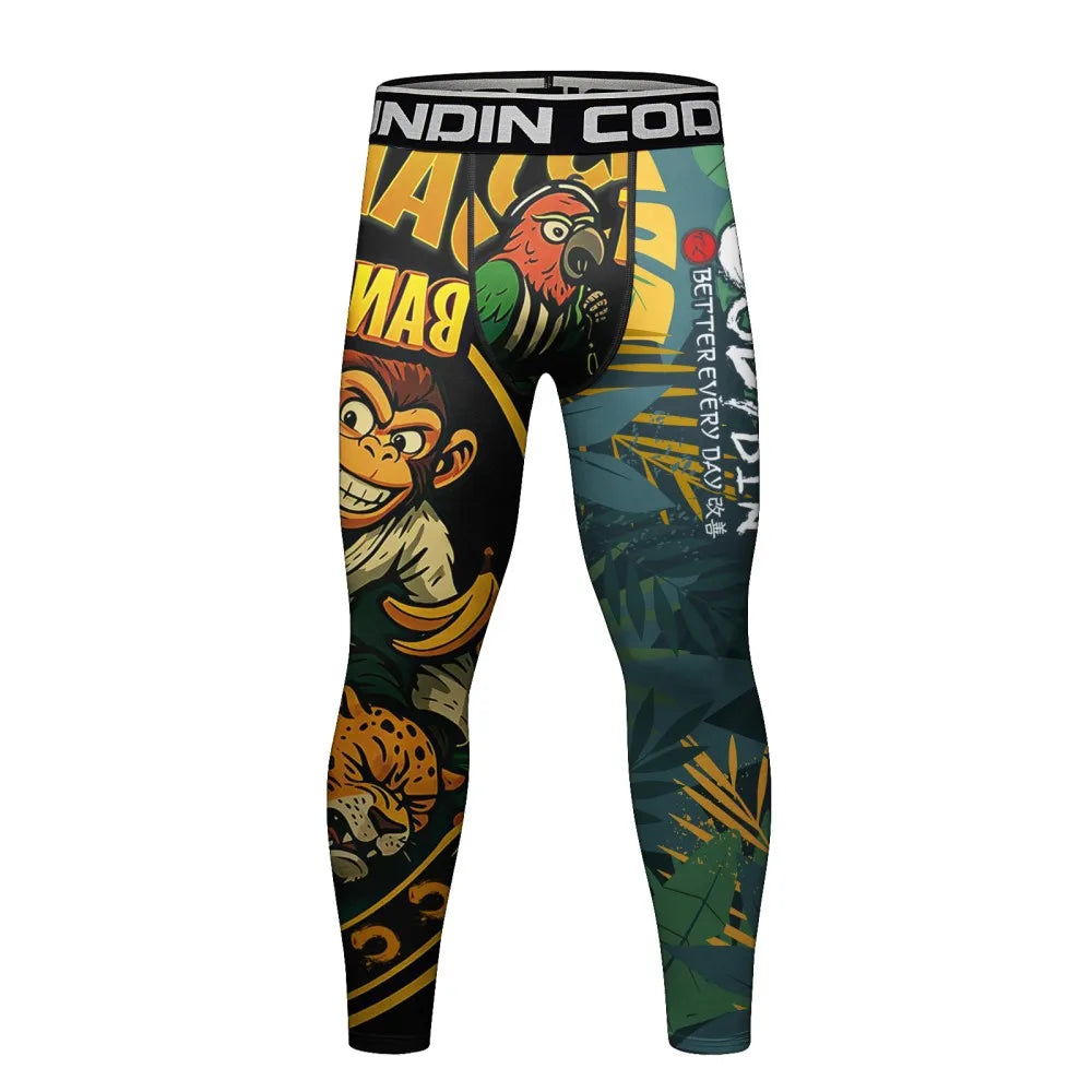 Nuovo Set MMA Da Quattro Pezzi T Shirt Rash Guard Ad Asciugatura Rapida E Pantaloncini Da Combattimento Uomo No Gi BJJ