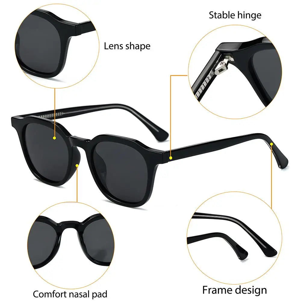 Caterside Occhiali Da Sole Polarizzati Per Uomo Lenti Quadrate UV400 All Aperto Leggeri E Confortevoli