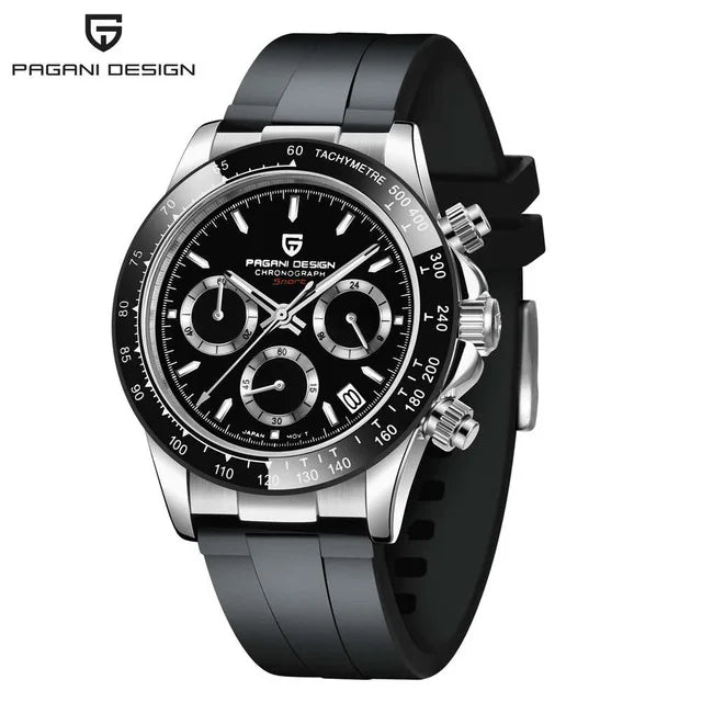 Pagani Design PD 1644 Orologio Da Uomo Con Quadrante Meteoritico E Vetro Zaffiro Quarzo 100M Cronografo