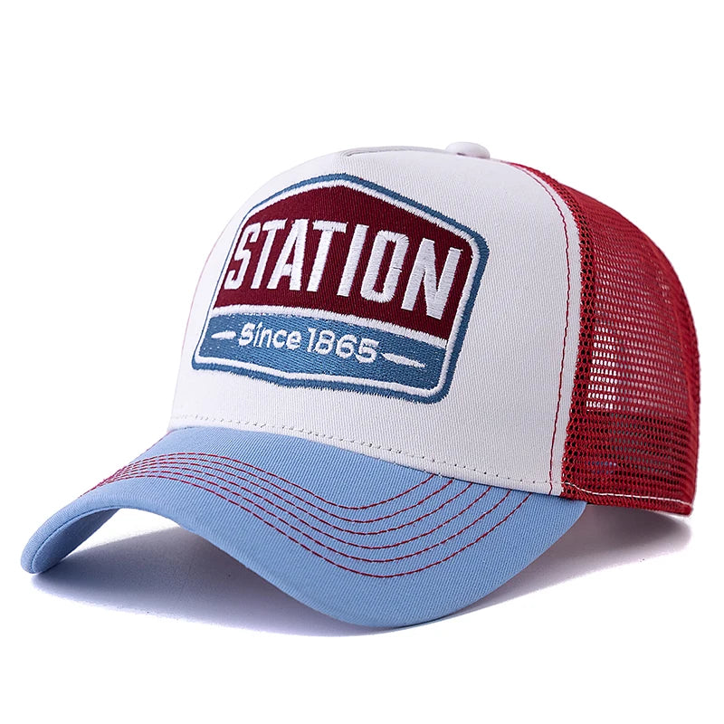 Berretto Trucker Unisex Ventilato Rete Estate Streetwear UP Positive Stazione SA Station