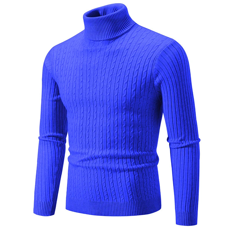 Maglione Invernale Spesso Caldo Collo Alto Dolcevita Uomo Slim Fit Maglieria Da Uomo Doppio Colletto Maschile
