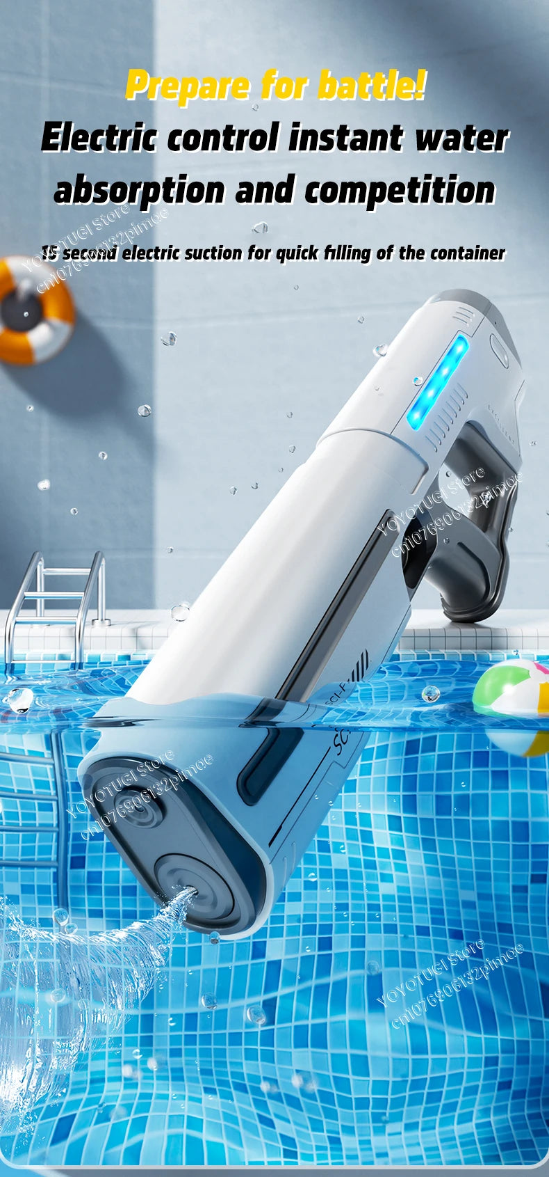 Pistola Giocattolo Ad Acqua Automatica Per Bambini Alta Capacità Serbatoio Regalo Estivo All Aperto