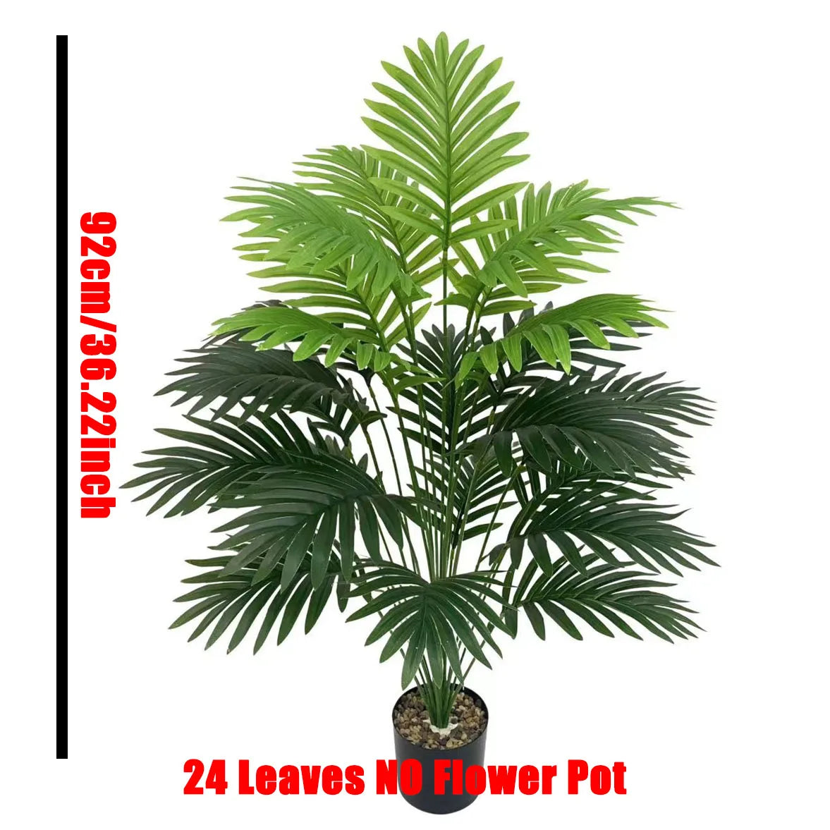 Palma Artificiale Grande 65-128 Cm Con Foglie Piante Finte In Plastica Ramo Monstera Decorazioni Domestiche