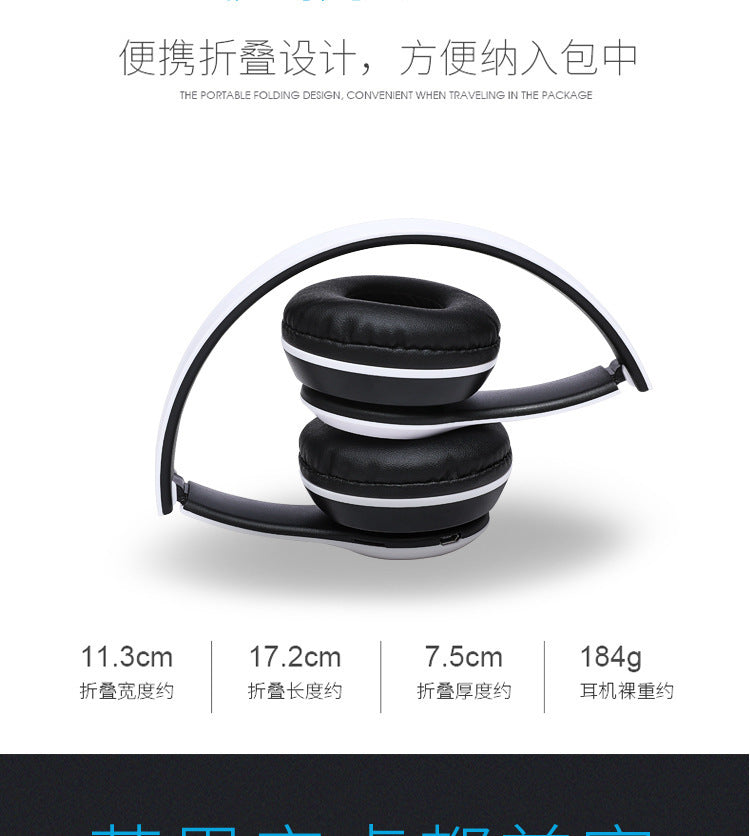 Auricolare Bluetooth P47 5.0 Pieghevole Senza Fili Per Giochi Wireless Compatibile Con iPhone Xiaomi Android